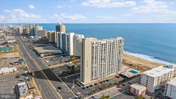 a view of a city with tall buildings