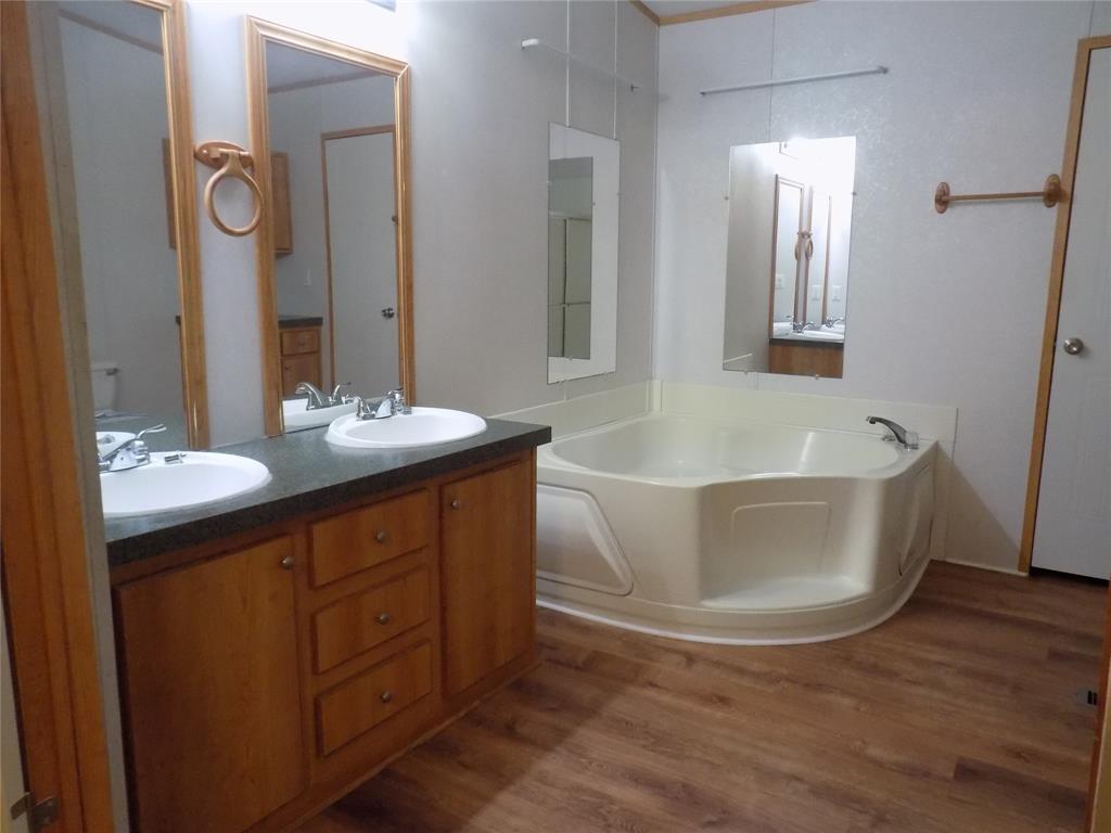 12792 Highway 199 Poolville, TX 76487 - Photo 18 of 24 Master bathroom provides dual sinks, garden tub, and separate shower