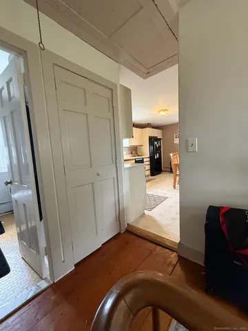 a view of a bedroom from window