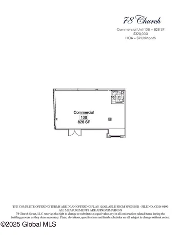 $320,000 | 78 Church Street, Unit 108, Saratoga Springs, NY 12866