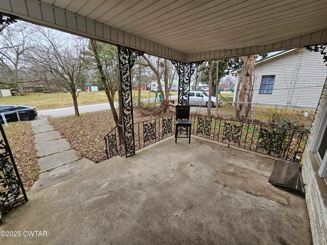 a view of outdoor space with seating