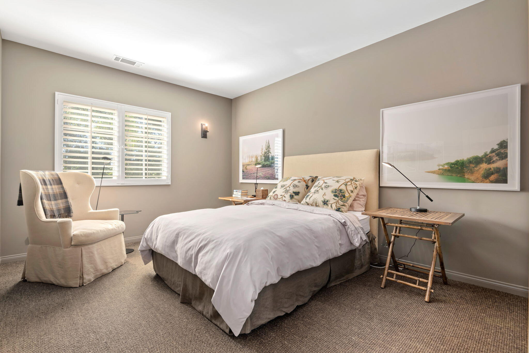 71 Olive Mill Road Montecito, CA 93108 - Photo 27 of 30 a bedroom with a bed and a couch