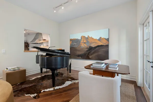 a room with furniture and a table