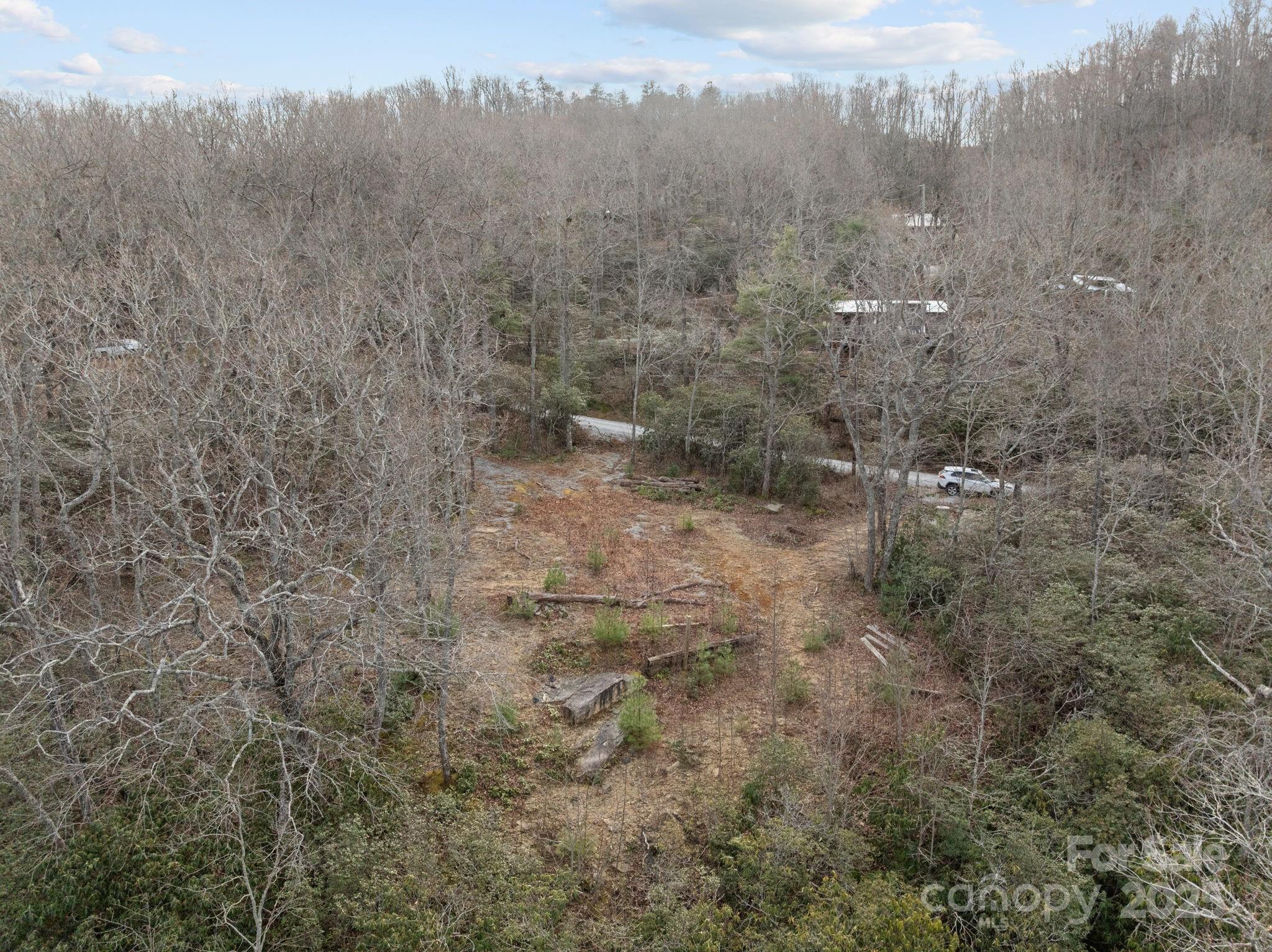 1443 Old Mill Road, Unit 8/9 Hendersonville, NC 28792 - Photo 3 of 7 a view of a dry yard with trees in the background
