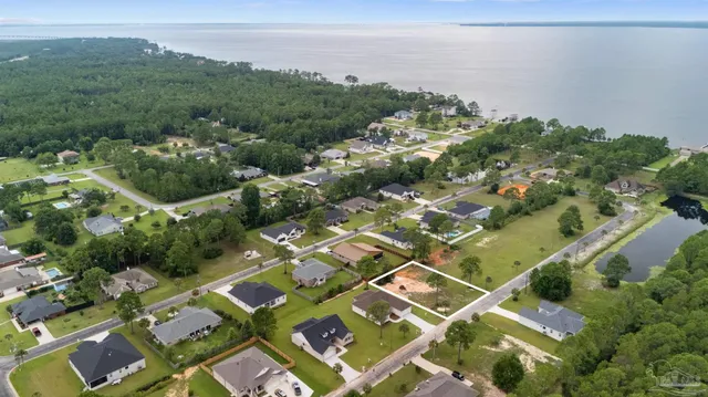 an aerial view of multiple house
