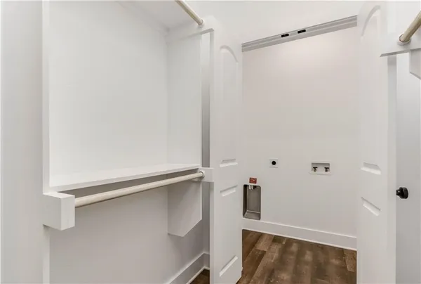 a close view of closet