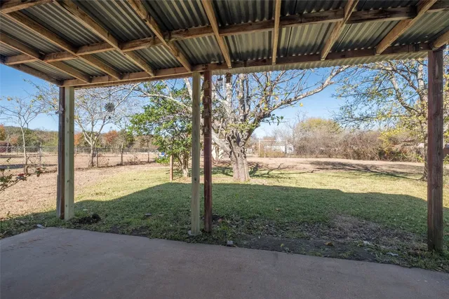 a view of open space with trees