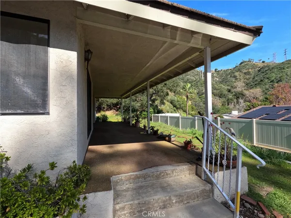 a view of a porch
