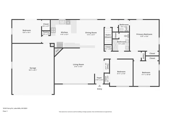 $450,000 | 1018 South Ferry Drive, Lake Mills, WI 53551