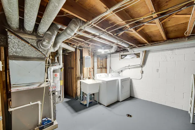 a view of a room with racks