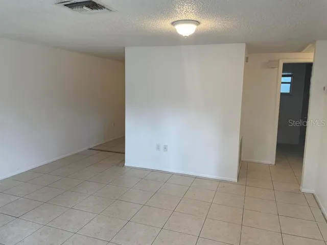 an empty room with closet
