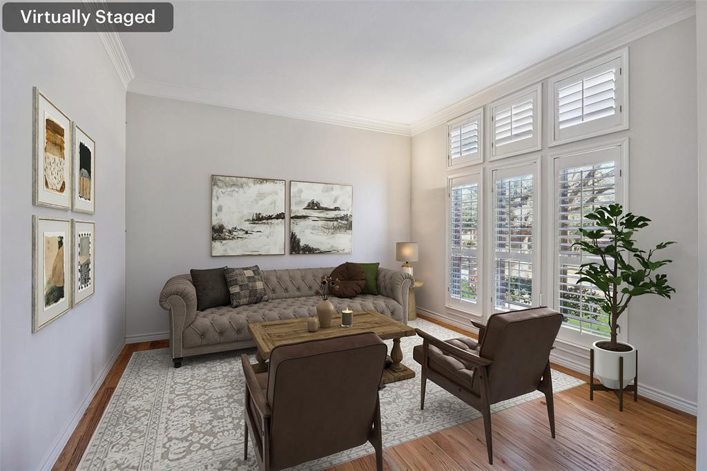 3703 Trailwood Drive Richardson, TX 75082 - Photo 11 of 40 a living room with furniture and a potted plant