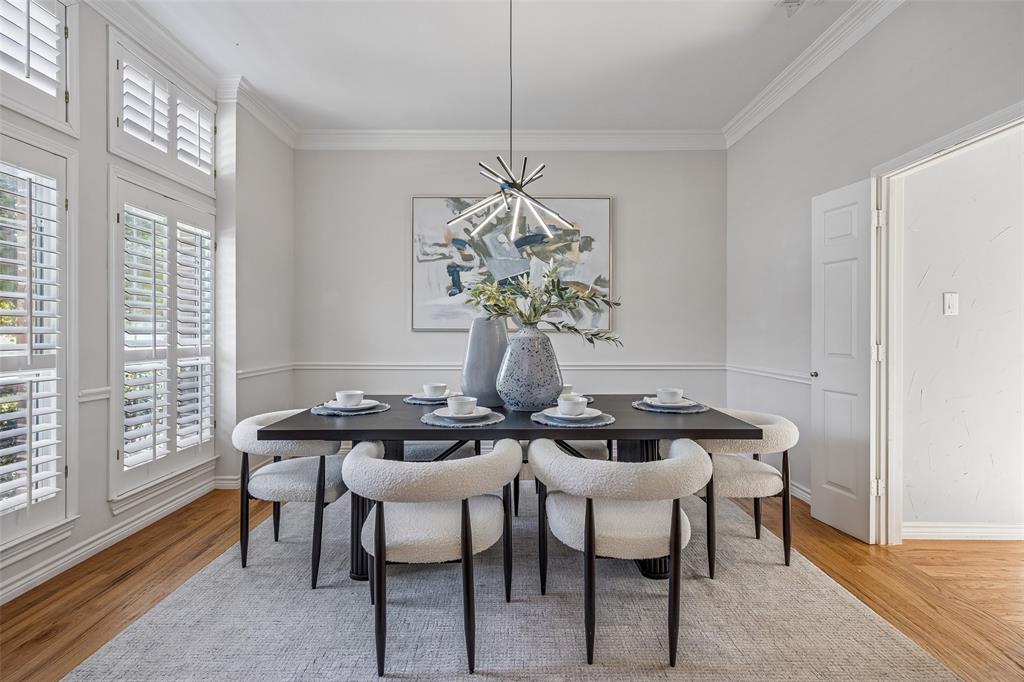3703 Trailwood Drive Richardson, TX 75082 - Photo 9 of 40 a view of a dining room with furniture window and outside view