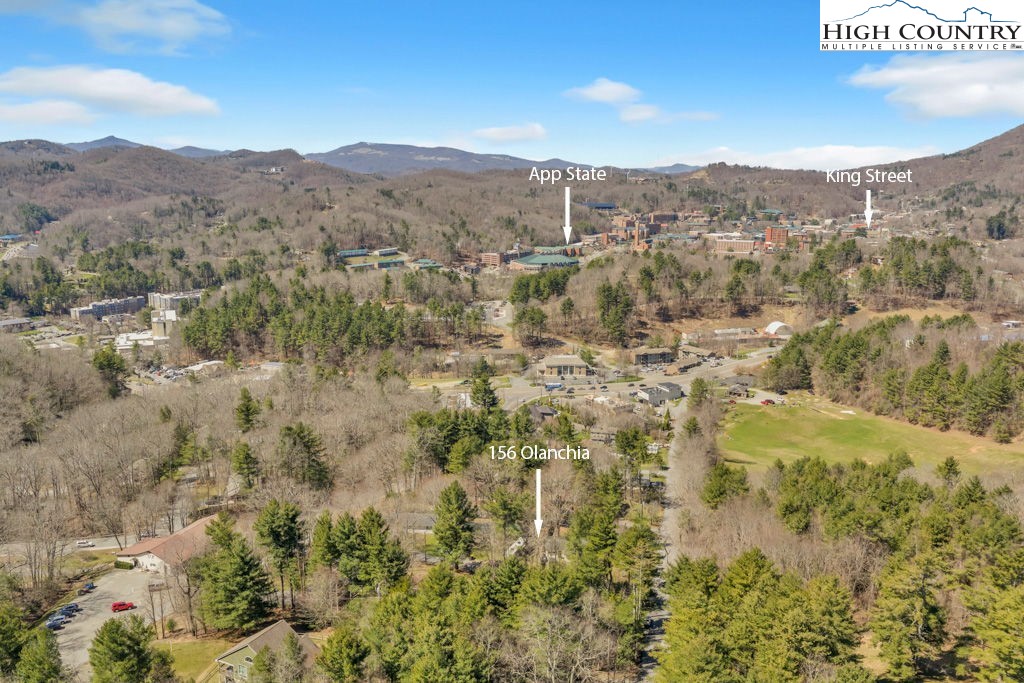 156 Olancha Avenue Boone, NC 28607 - Photo 23 of 23 a view of a city with mountains in the background