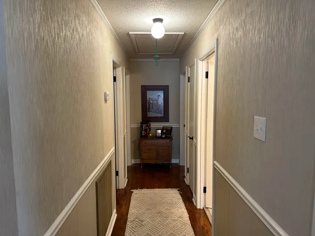 a view of a hallway with a hallway