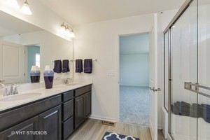 3622 Edelweiss Road Elgin, IL 60124 - Photo 7 of 11 a bathroom with a double vanity sink and mirror