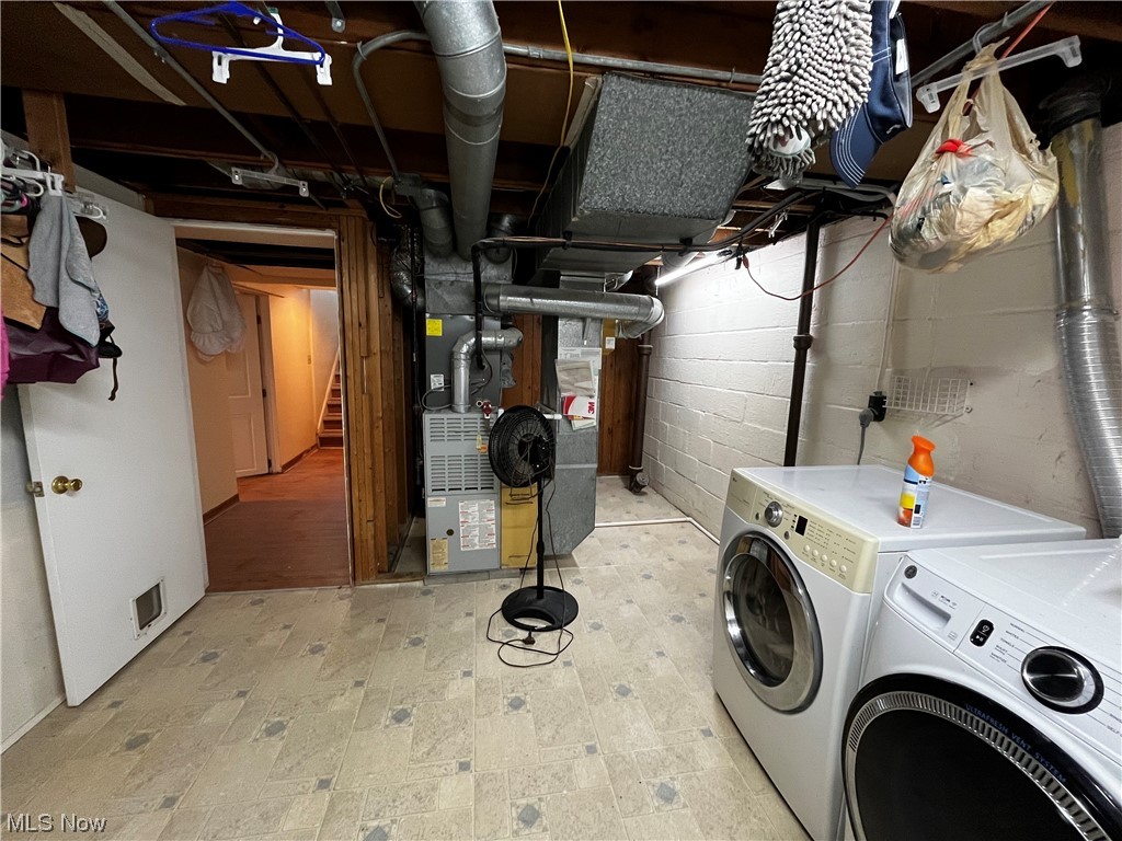 30824 Clarmont Road Willowick, OH 44095 - Photo 23 of 24 Laundry area with separate washer and dryer and heating utilities
