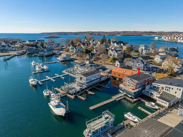 an aerial view of multiple house