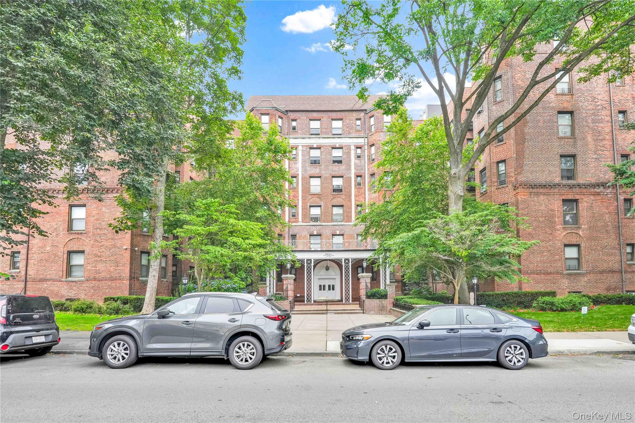 a car parked in front of a house