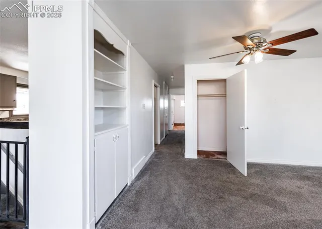 a view of a room with closet