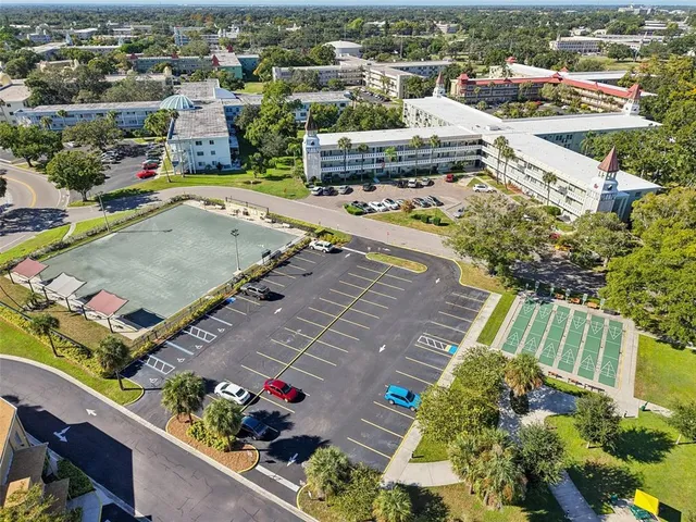 an aerial view of a city