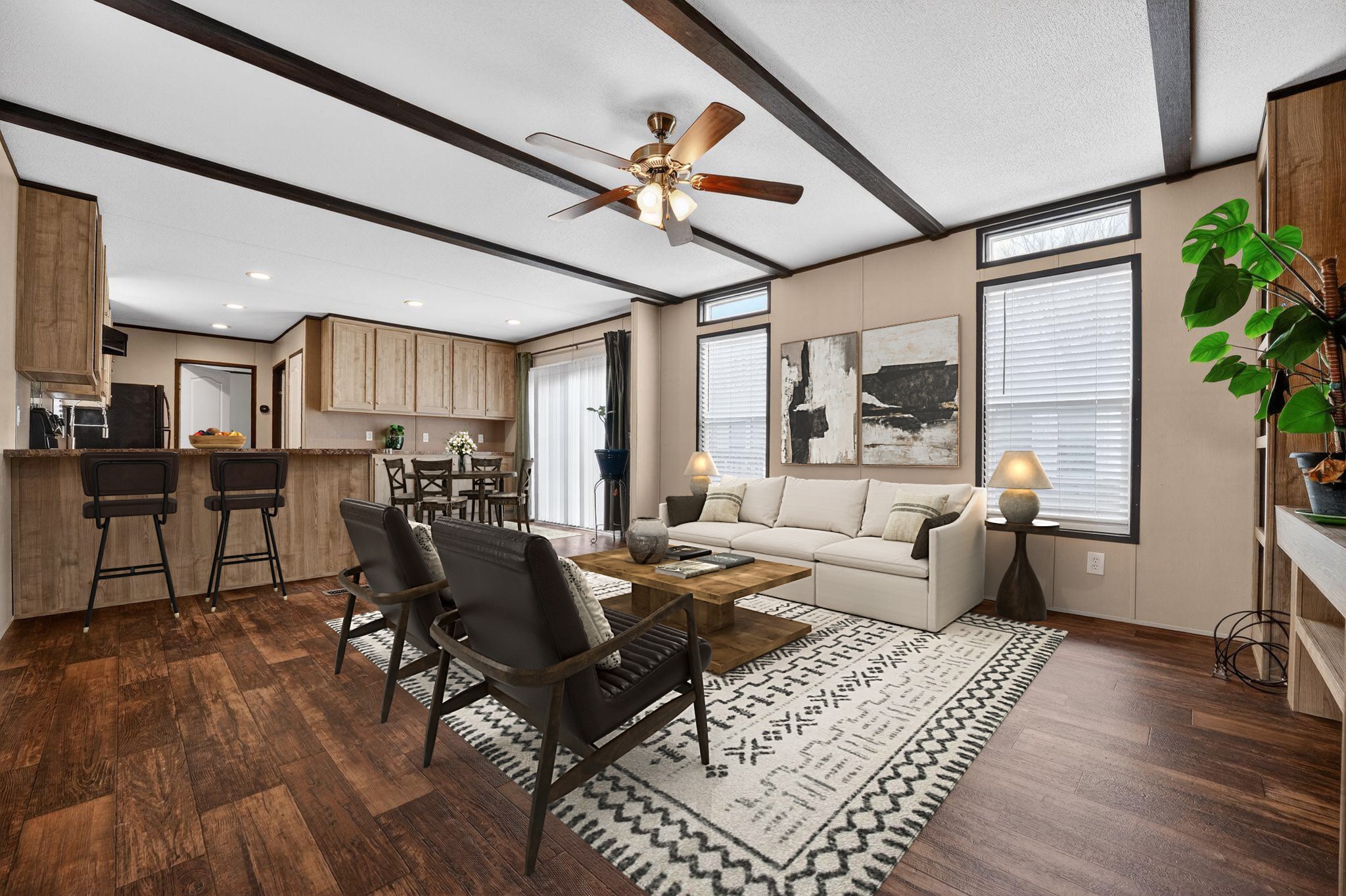 16 4th Street Maxwell, TX 78656 - Photo 11 of 35 a living room with furniture and kitchen view