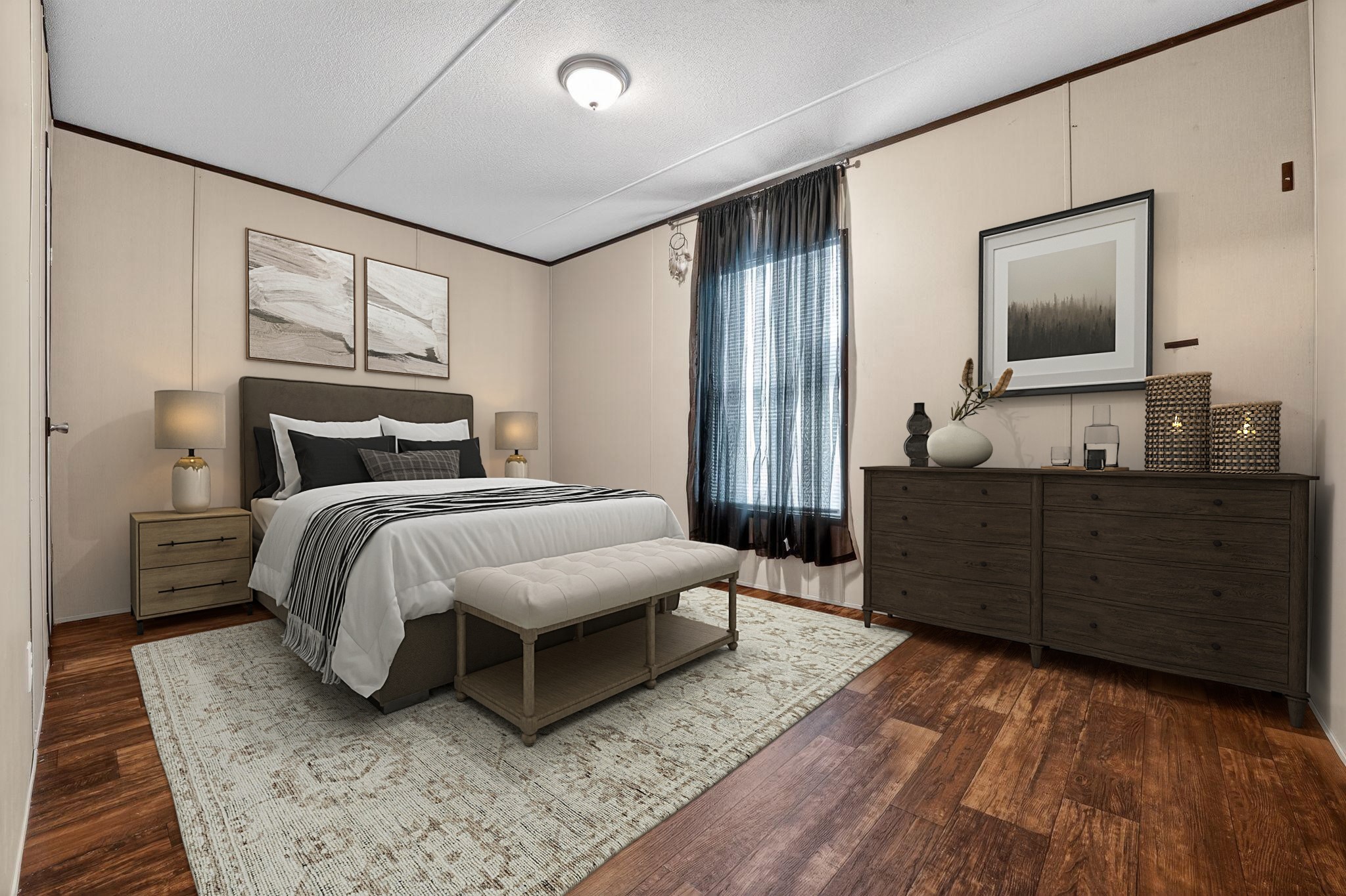 16 4th Street Maxwell, TX 78656 - Photo 15 of 35 a bedroom with a bed and wooden floor