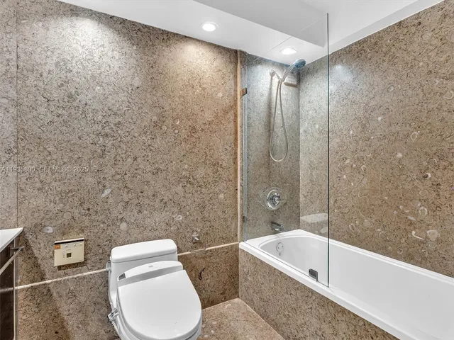 a bathroom with a toilet and a bathtub