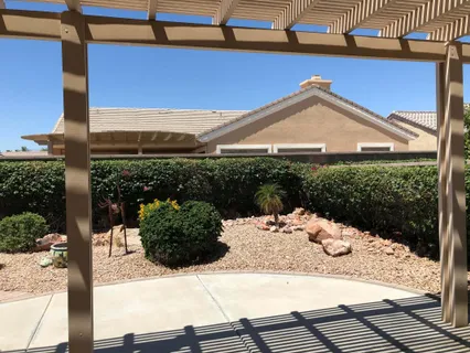 a view of a porch with furniture