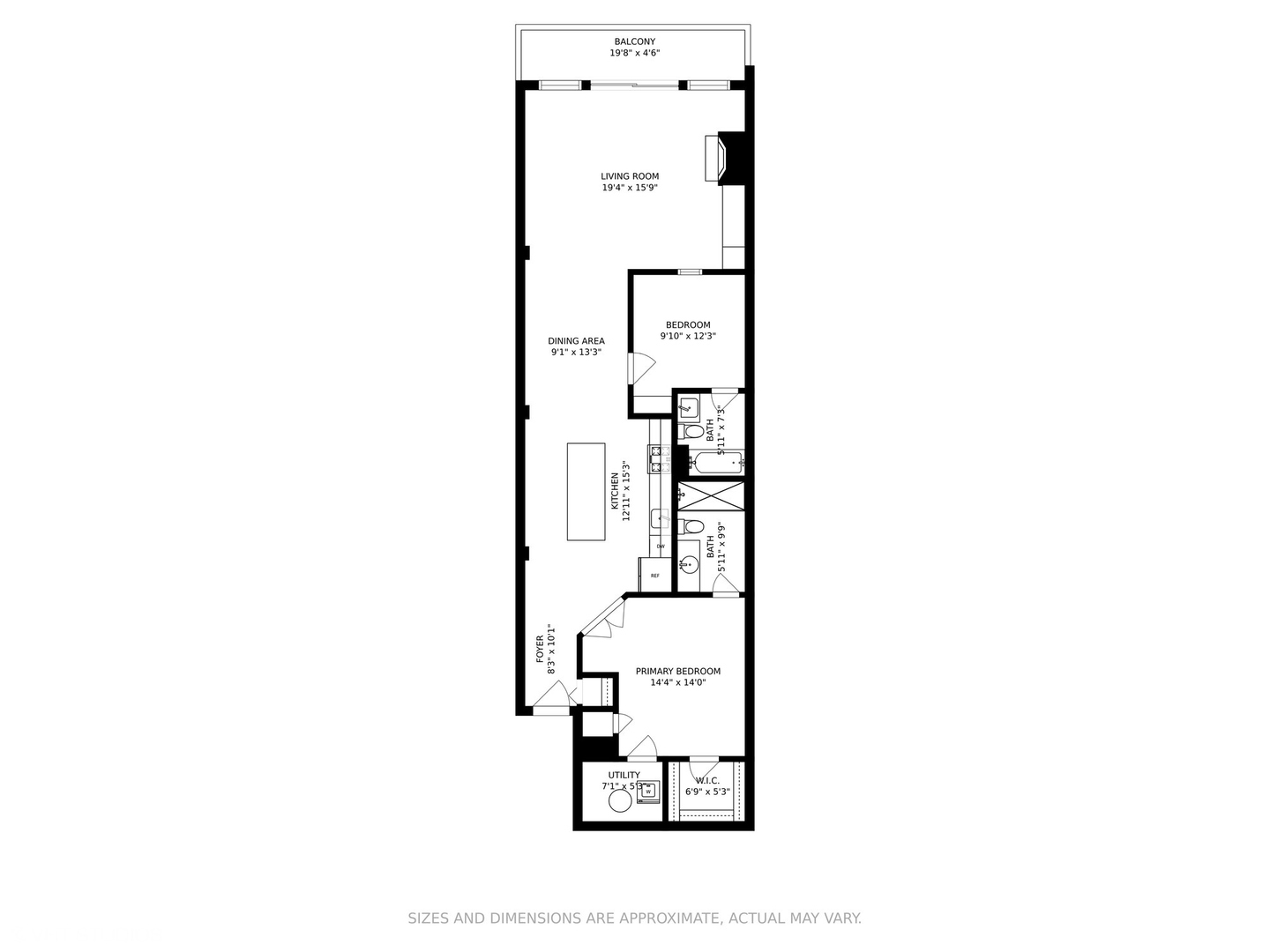 616 West Fulton Street, Unit 501 Chicago, IL 60661 - Photo 4 of 4 a picture of a floor plan