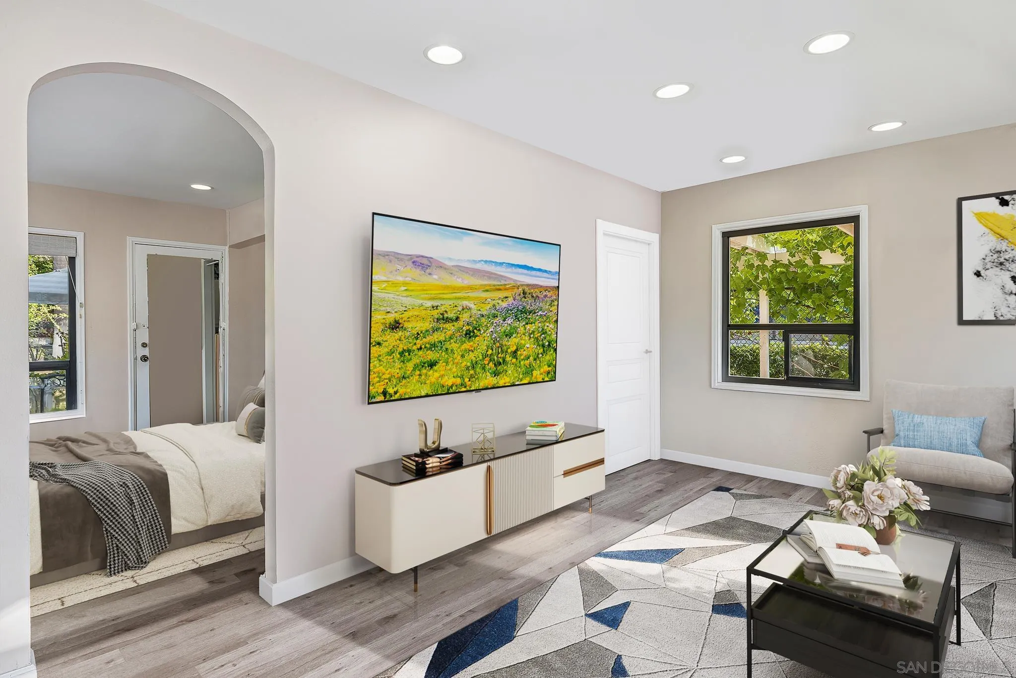 1350 Marshall Road Alpine, CA 91901 - Photo 2 of 23 a living room with furniture and a flat screen tv