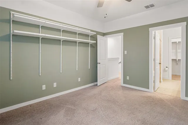 a close view of closet