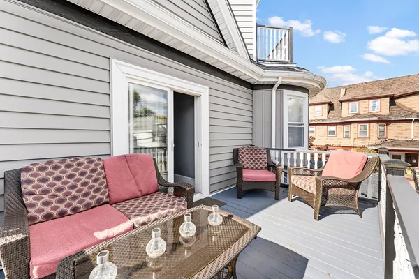 a outdoor space with furniture