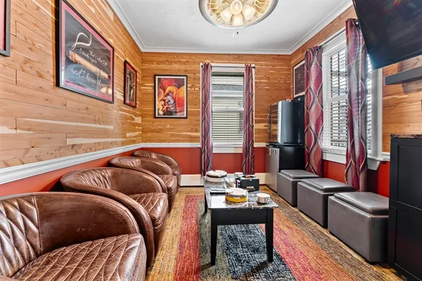 a view of a hallway with stairs