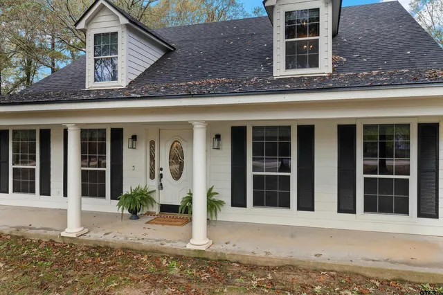 front view of a house with a window