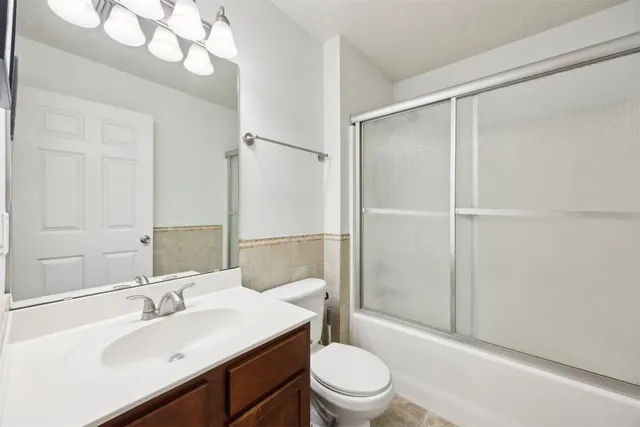 a view of a park with a slide