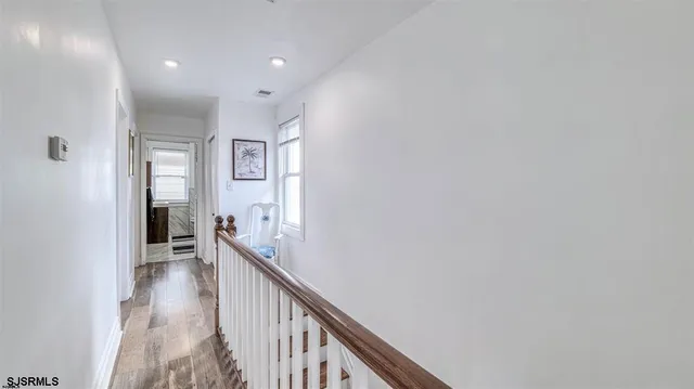 a view of hallway with stairs