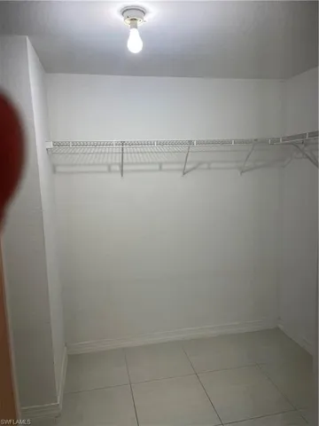 a view of small space with racks on the wall