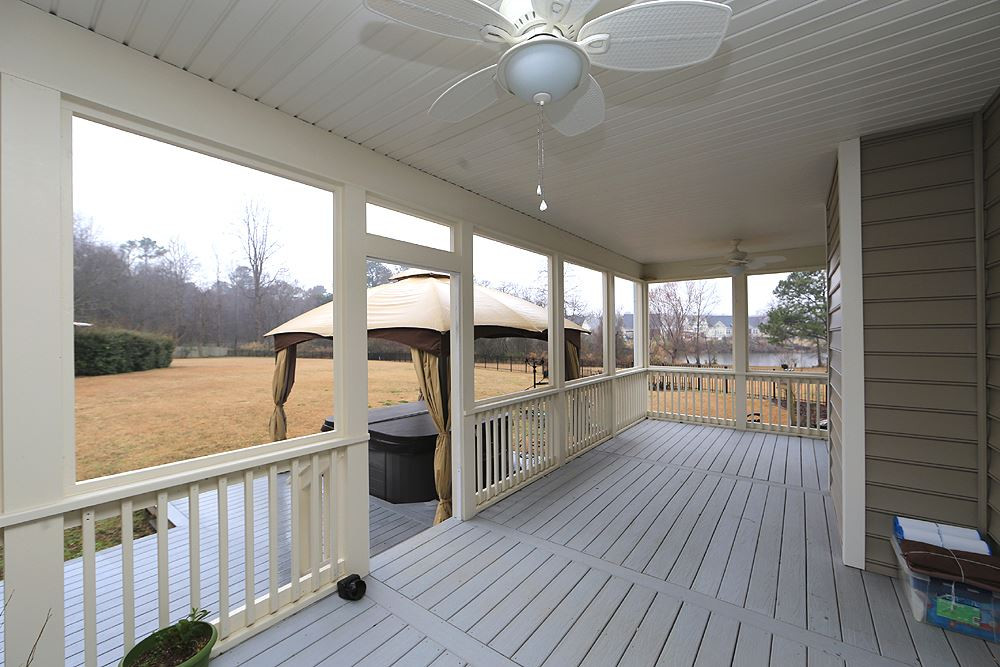 522 Open Grove Way Willow Spring, NC 27592 - Photo 22 of 25 Covered Back Porch & Deck & Hot Tub