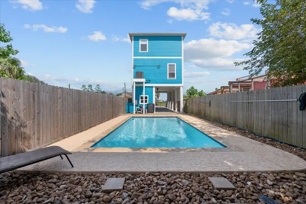 a small pool with a outdoor space