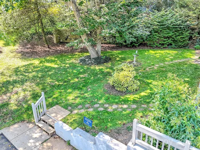 a green field with lots of trees