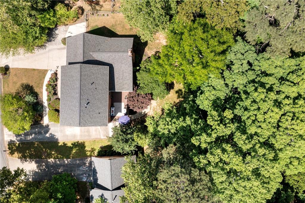 3167 Northbrook Drive Atlanta, GA 30341 - Photo 50 of 53 an aerial view of a house with a yard and large tree