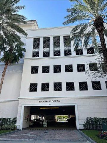 a view of a building with a street