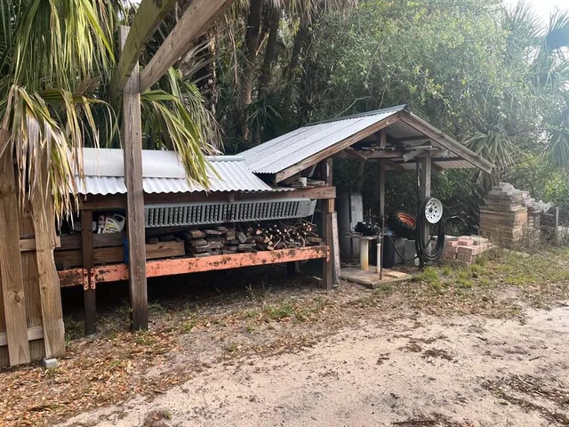 a view of car parked in front of house