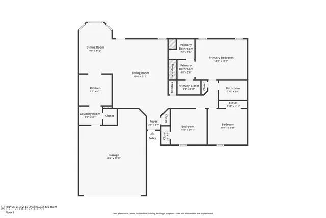$1,730 | 9098 Kirkwood Lane, Southaven, MS 38671