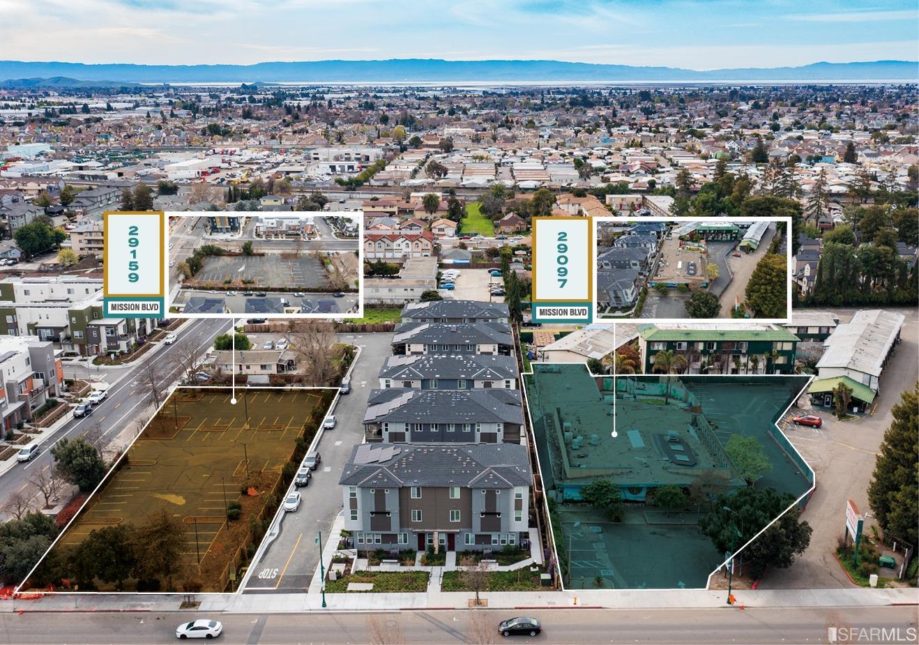 an aerial view of a city