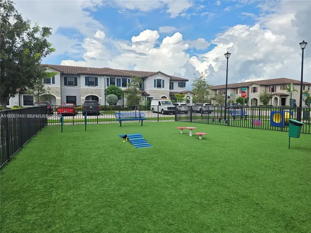 a view of a park with entertaining space