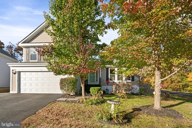 a backyard of a house with barbeque oven tree and table