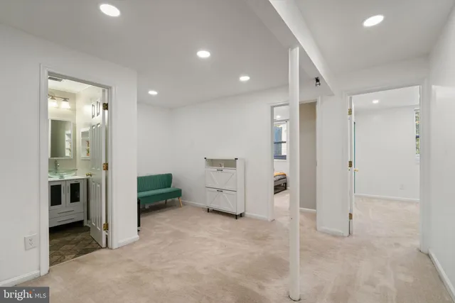 wooden floor and an empty room with closet