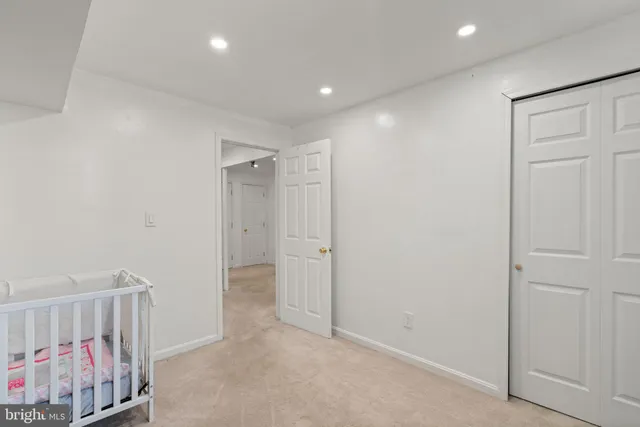 a view of a hallway with entryway